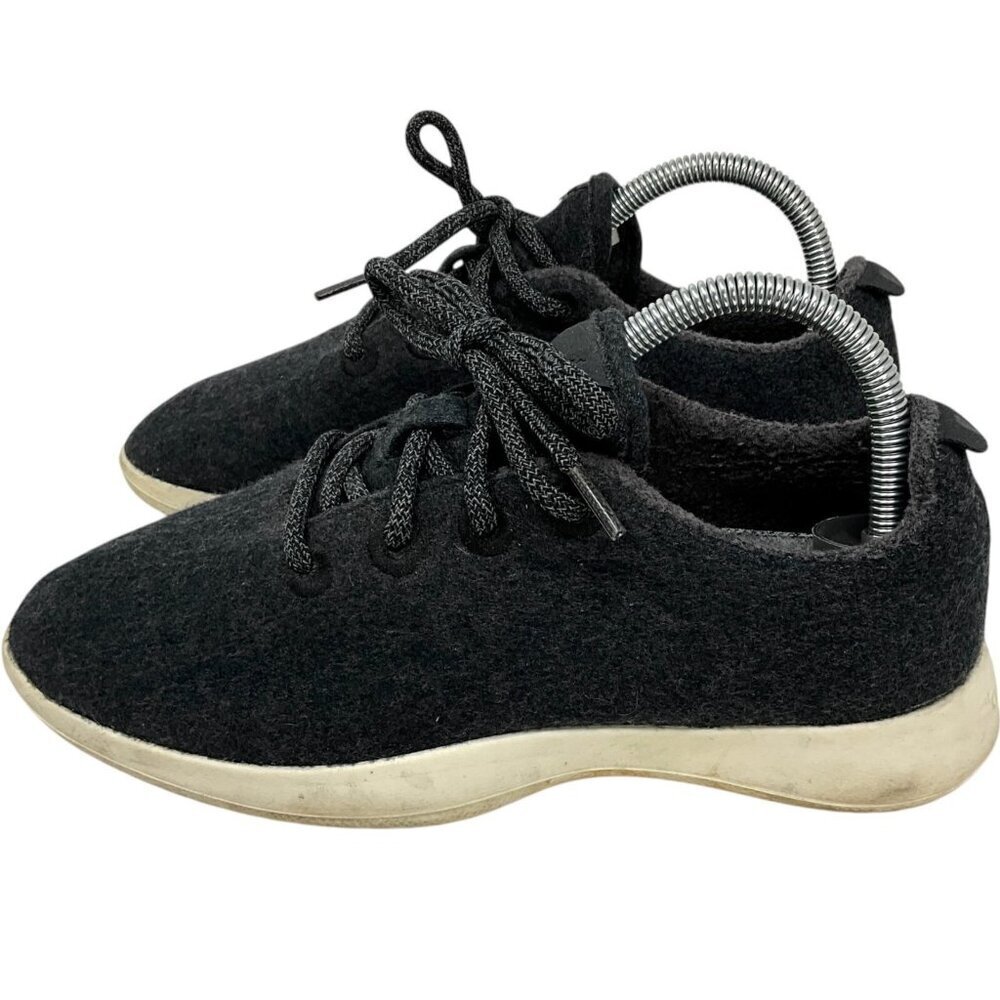 Allbirds Wool Runner Sneakers Charcoal Gray US Size 8 Women's Trainers Lace Up - Picture 8 of 13